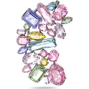 Swarovski Gema Ear Cuff Single, Oversized Crystals, Multicolored, Rhodium